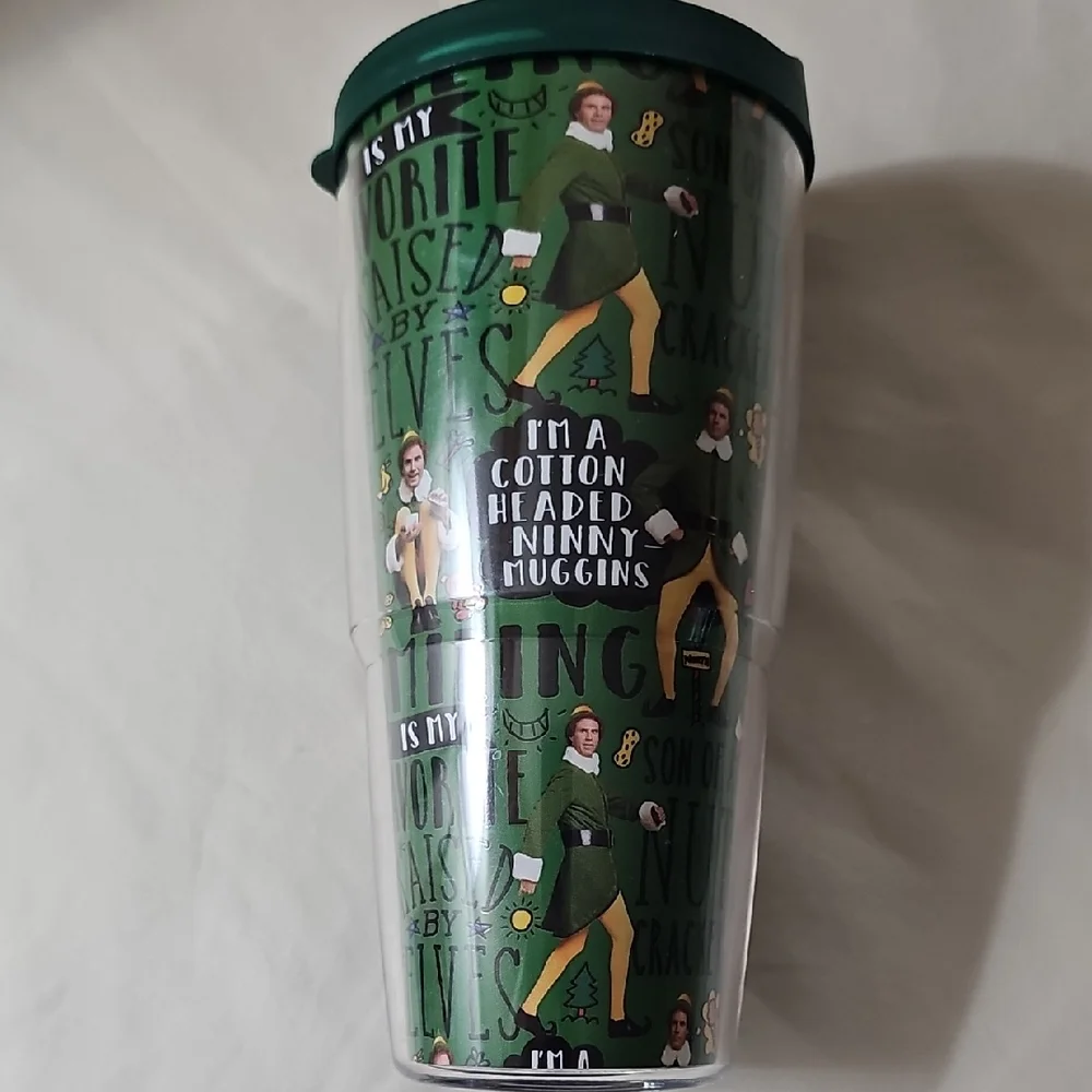 Tervis Warner Brothers Elf Ninny Pattern Christmas Movie Inspired Tumbler 24 oz
